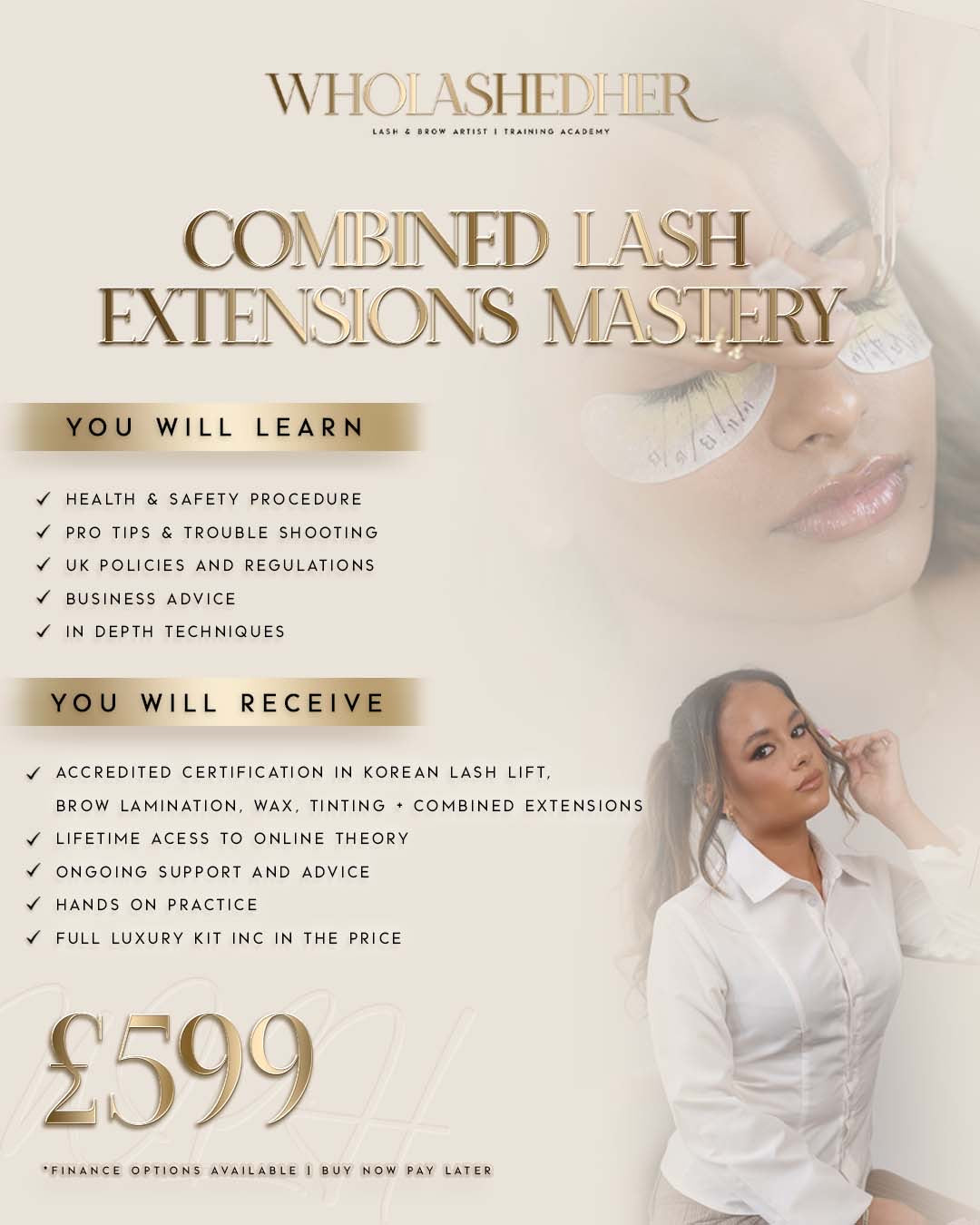 COMBINED LASH EXTENSION MASTERY TRAINING