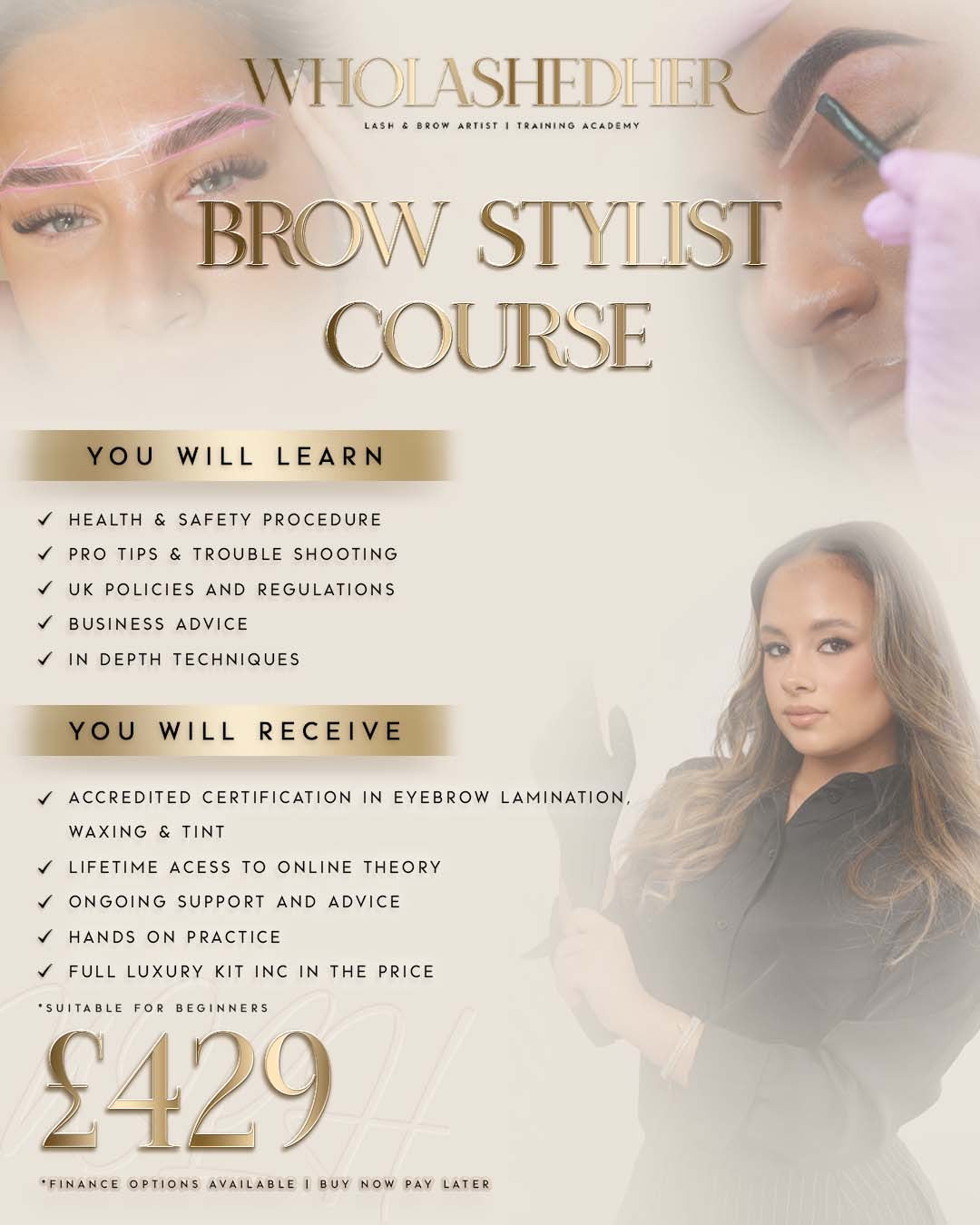 BROW STYLIST PACKAGE COURSE